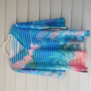 EUC Soft surroundings tunic beautiful colors womens size small soft